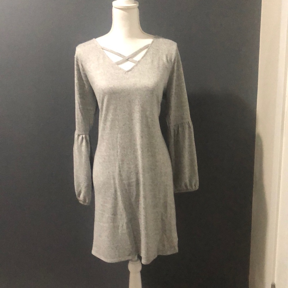 Ny Collection
Petite Lattice-Neck Dress